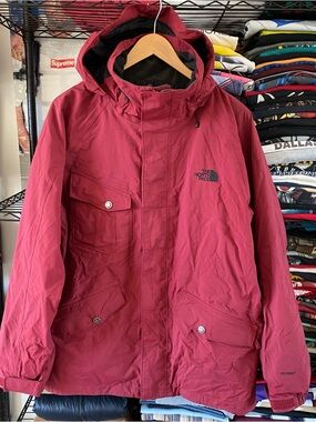 Vintage The North Face Hivent Heavy Ski Jacket Dark Red Y2K